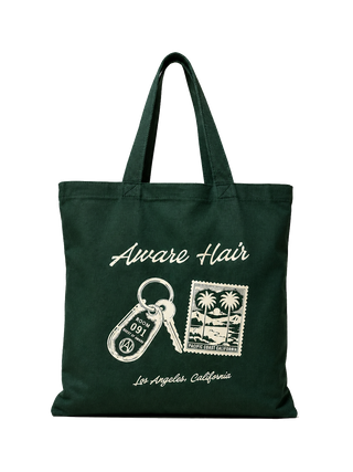 Limited One-Year Anniversary Tote in deep forest green canvas with cream screen print
