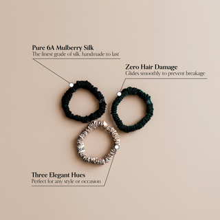 The AWARE Hair™ Pure Silk Hair Ties