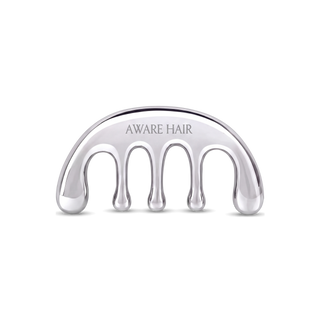 Stainless steel scalp gua sha, front