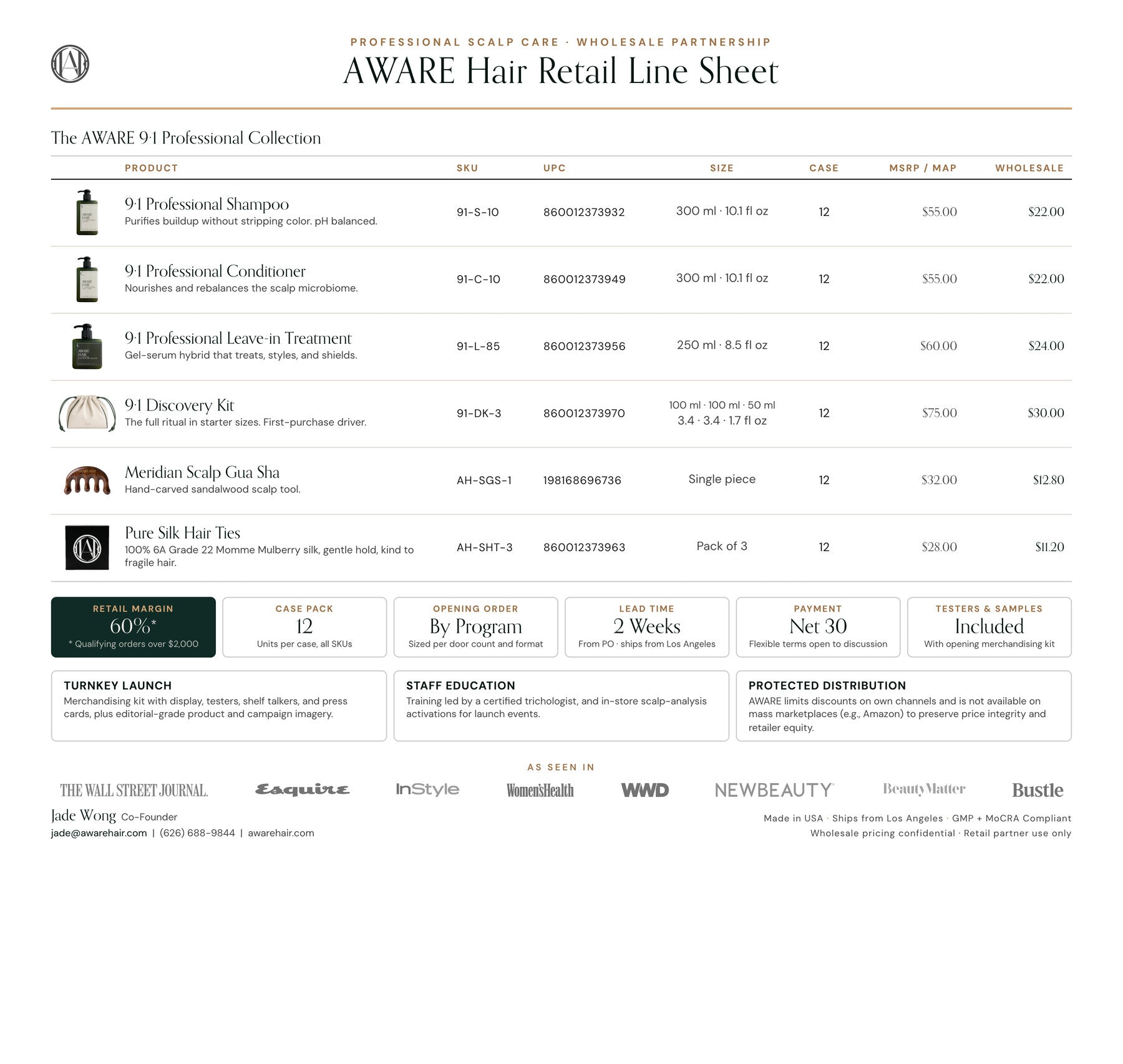 Retail Line Sheet preview